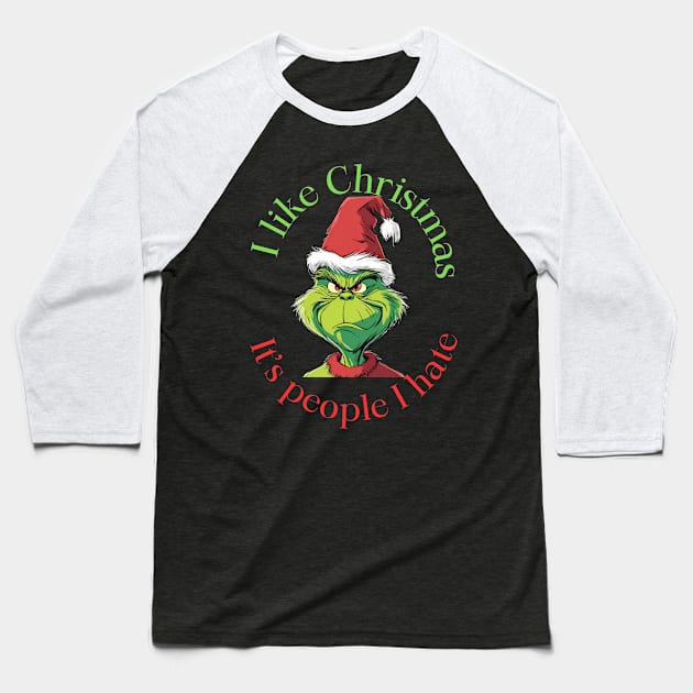 Mr Grinch Baseball T-Shirt by blaurensharp00@gmail.com